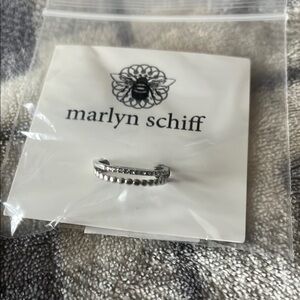 Marlyn Schiff Silver Textured Adjustable Ring